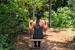 Woman on a swing